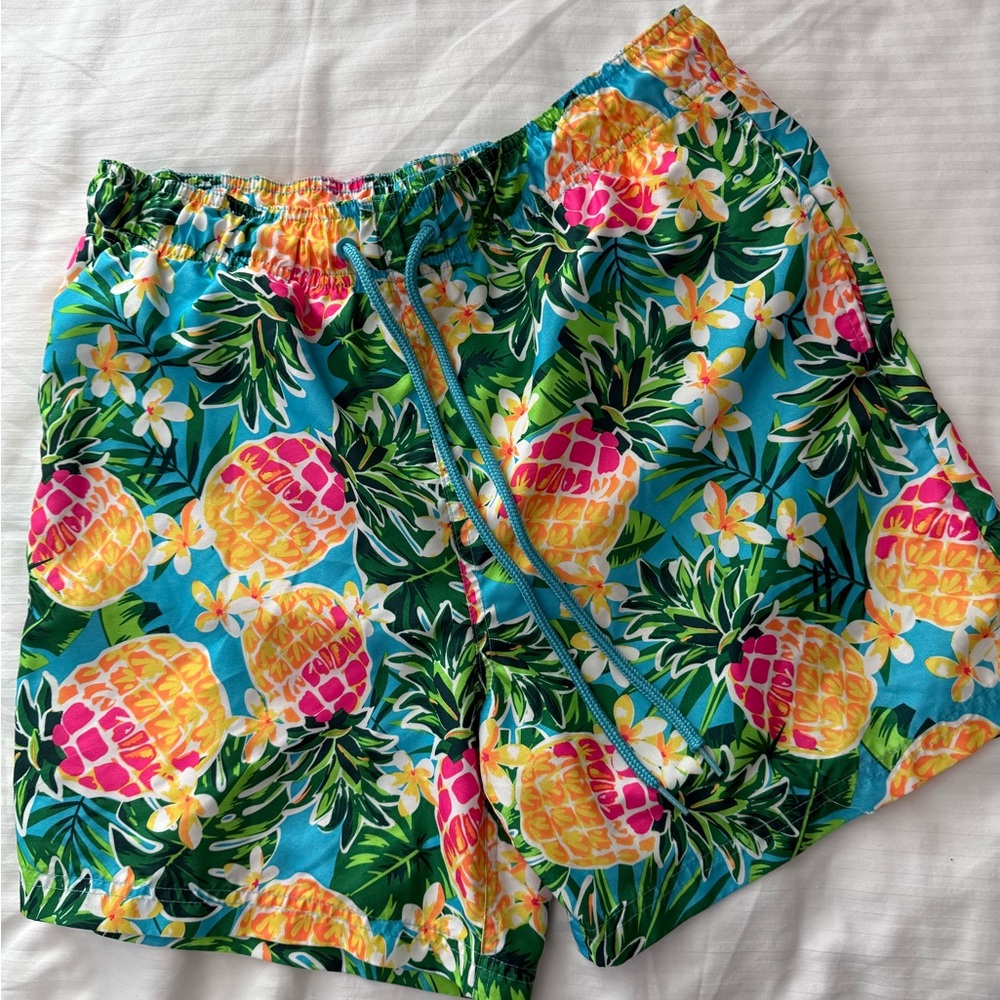 George Vibrant Pineapple Print swim Shorts